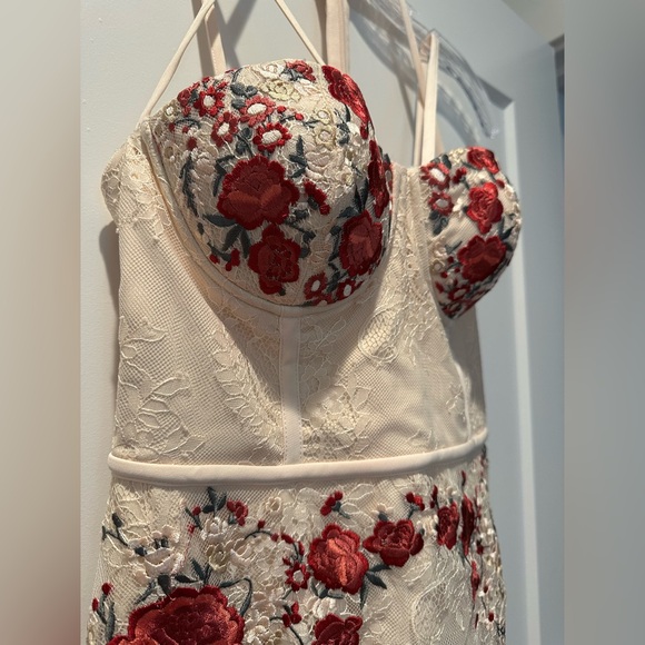 Bebe Maddie Embroidered bustier lace dress - Picture 6 of 11